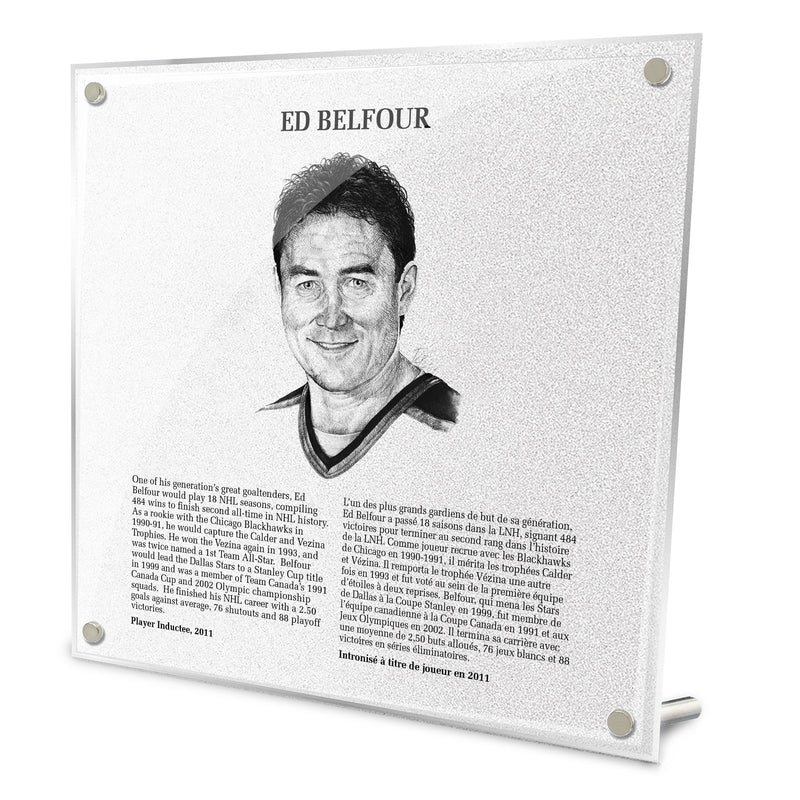 Ed Belfour Replica Hall of Fame Plaque