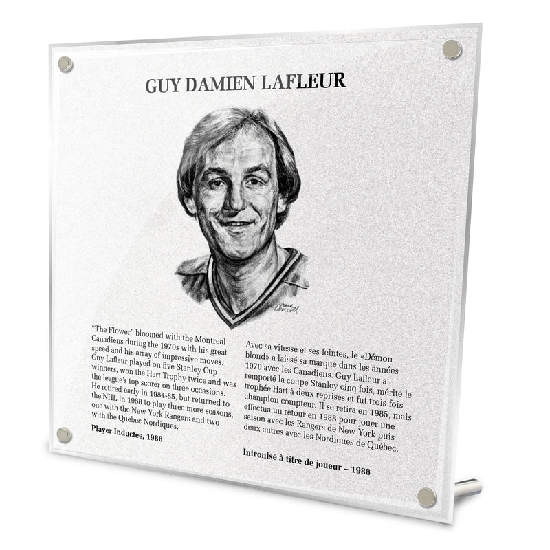 Guy Lafleur Replica Hall of Fame Plaque