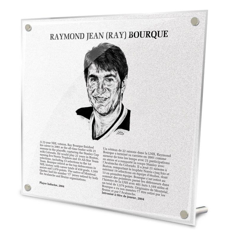 Ray Bourque Replica Hall of Fame Plaque