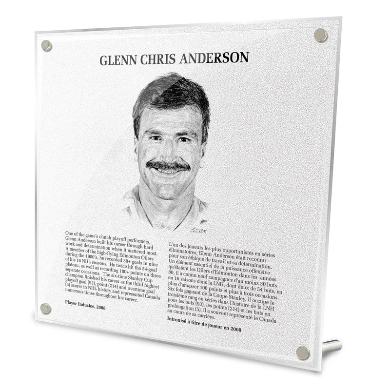Glenn Anderson Replica Hall of Fame Plaque