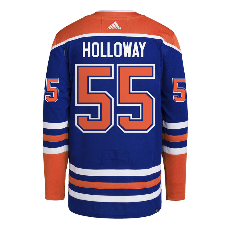 Dylan Holloway Edmonton Oilers NHL Authentic Pro Home Jersey with On Ice Cresting