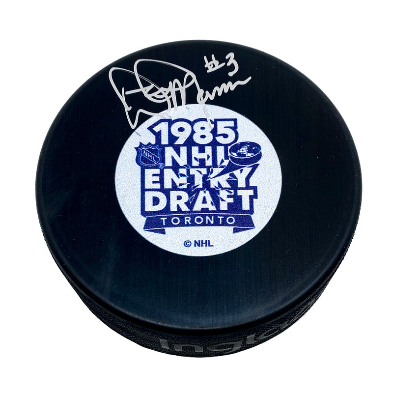 Dave Manson NHL Draft 1985 Toronto Signed Puck