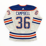 Jack Campbell Edmonton Oilers Signed White adidas Pro Jersey