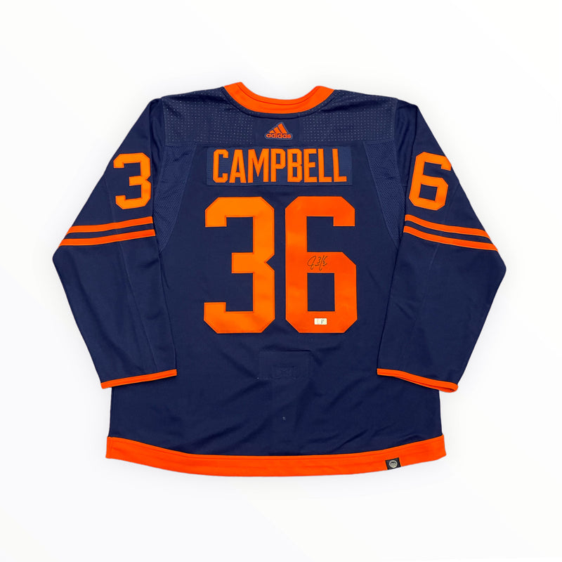 Jack Campbell Edmonton Oilers Signed Third adidas Pro Jersey