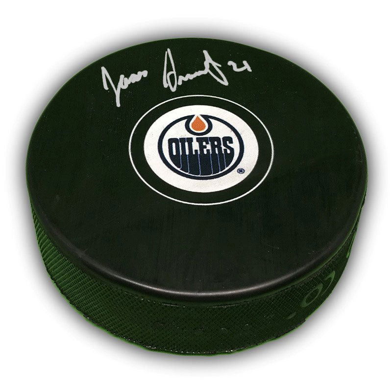 Jason Smith Signed Edmonton Oilers Puck