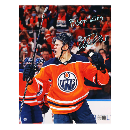 Jesse Puljujarvi Edmonton Oilers Signed and Inscribed "Orange Celebration" 11x14 Photo
