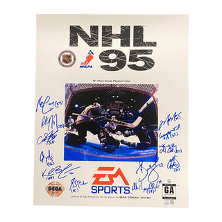 Multi Signed (17) NHL 95 Cover 16x20 Metallic Photo