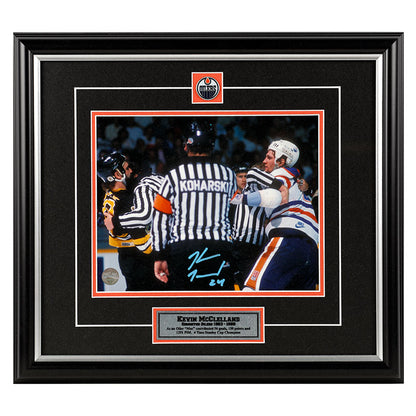 Kevin McClelland Edmonton Oilers "Officer Koharski" Autographed 8x10 Photo