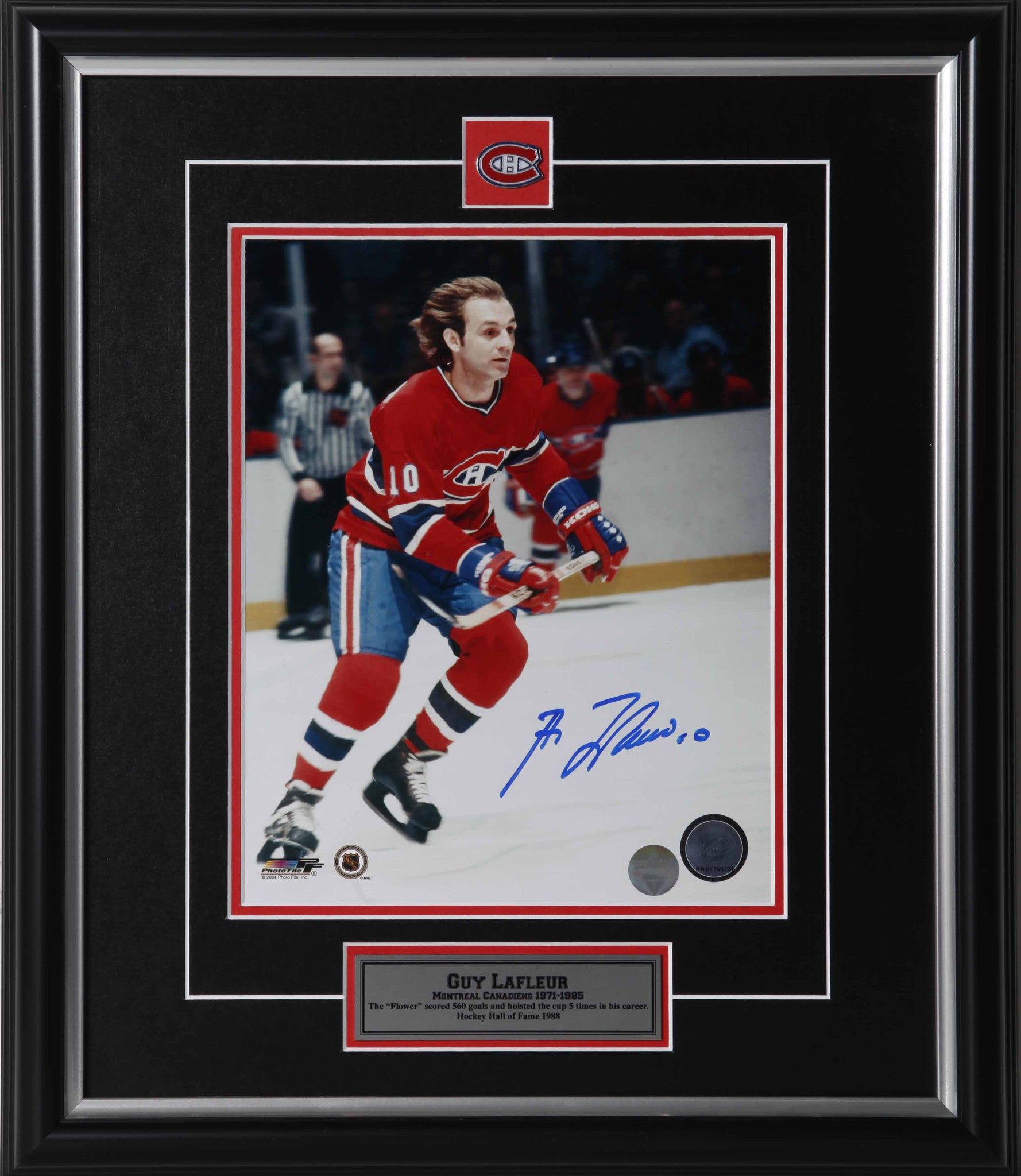 Guy LaFleur Montreal Canadiens Autographed Signed Flowing Hair