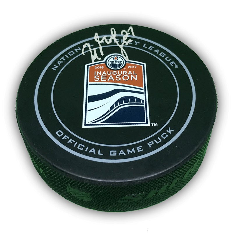 Milan Lucic Edmonton Oilers Autographed Official NHL Game Puck