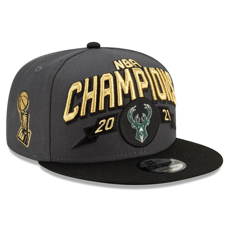 Milwaukee Bucks New Era 9FIFTY 2021 NBA Champions Locker Room Hat