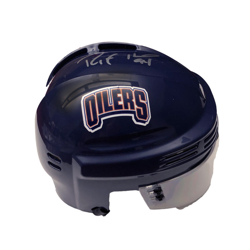 Ryan Smyth Signed Edmonton Oilers Navy Home Retro Mini Helmet