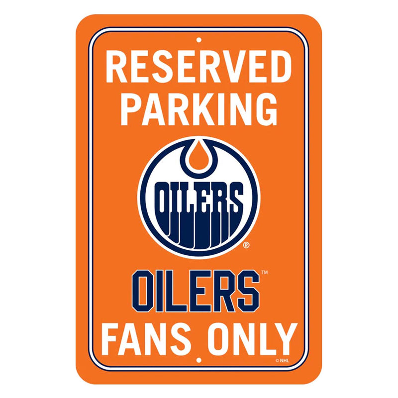 Edmonton Oilers Reserved Parking Sign