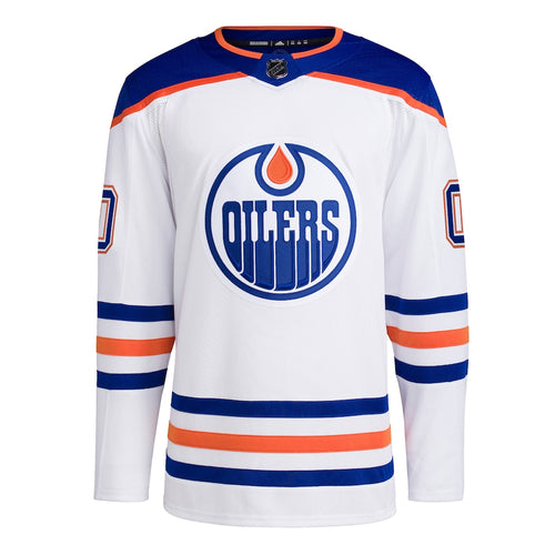Edmonton Oilers NHL adidas Authentic CUSTOM Pro White Jersey w/ On Ice Cresting