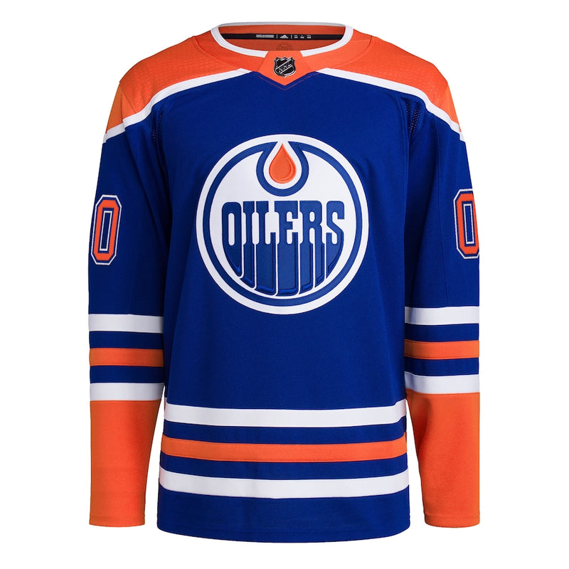 Edmonton Oilers NHL adidas Authentic CUSTOM Pro Royal Jersey w/ On Ice Cresting