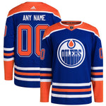 Edmonton Oilers NHL adidas Authentic CUSTOM Pro Royal Jersey w/ On Ice Cresting