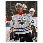 Ryan McLeod Edmonton Oilers Signed "First Goal Celebration" Inscribed 11x14 Photo