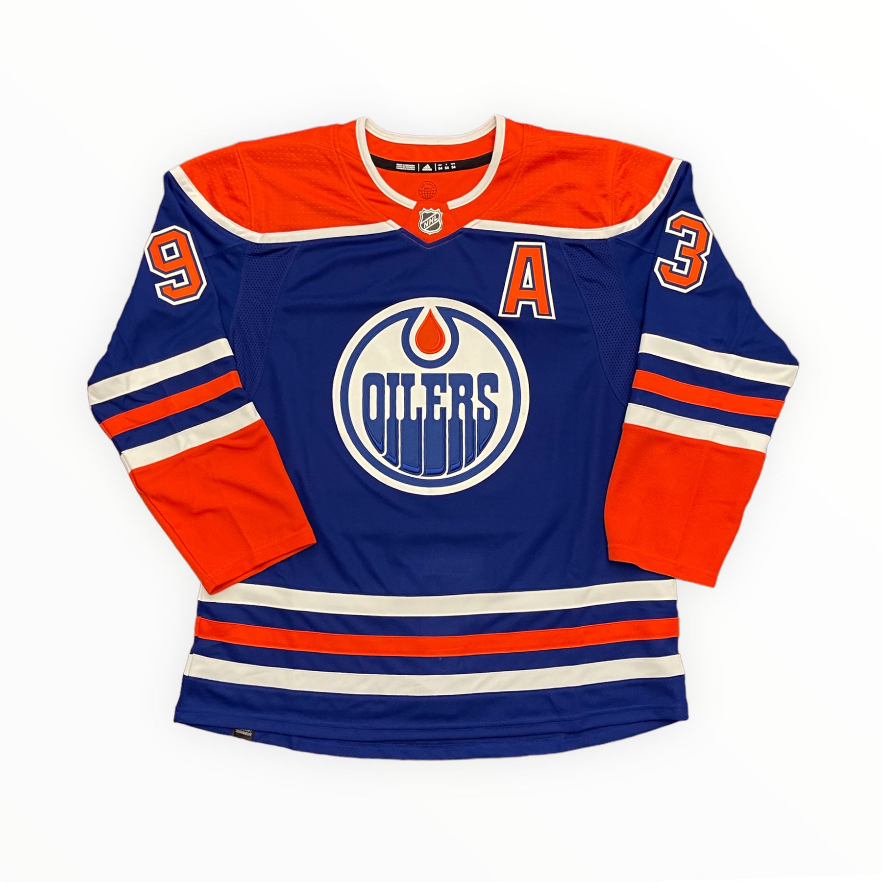 2012-13 Ryan Nugent-Hopkins Edmonton Oilers Game Worn Jersey – Battle of  Alberta – Photo Match – Team Letter