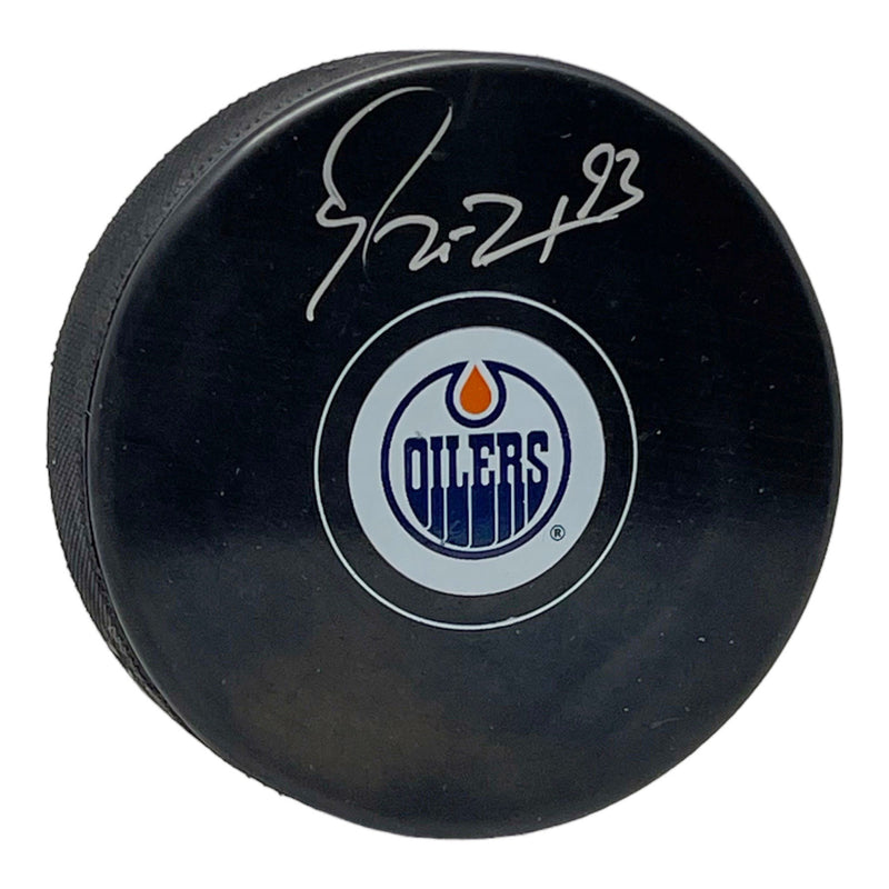 Ryan Nugent-Hopkins Signed Edmonton Oilers Puck