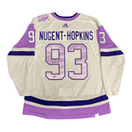Ryan Nugent-Hopkins Signed Edmonton Oilers Hockey Fights Cancer adidas Pro Jersey