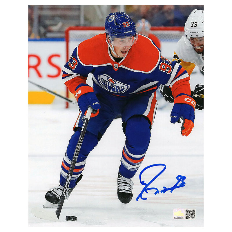 Ryan Nugent-Hopkins Signed Edmonton Oilers Home Action 8x10 Photo