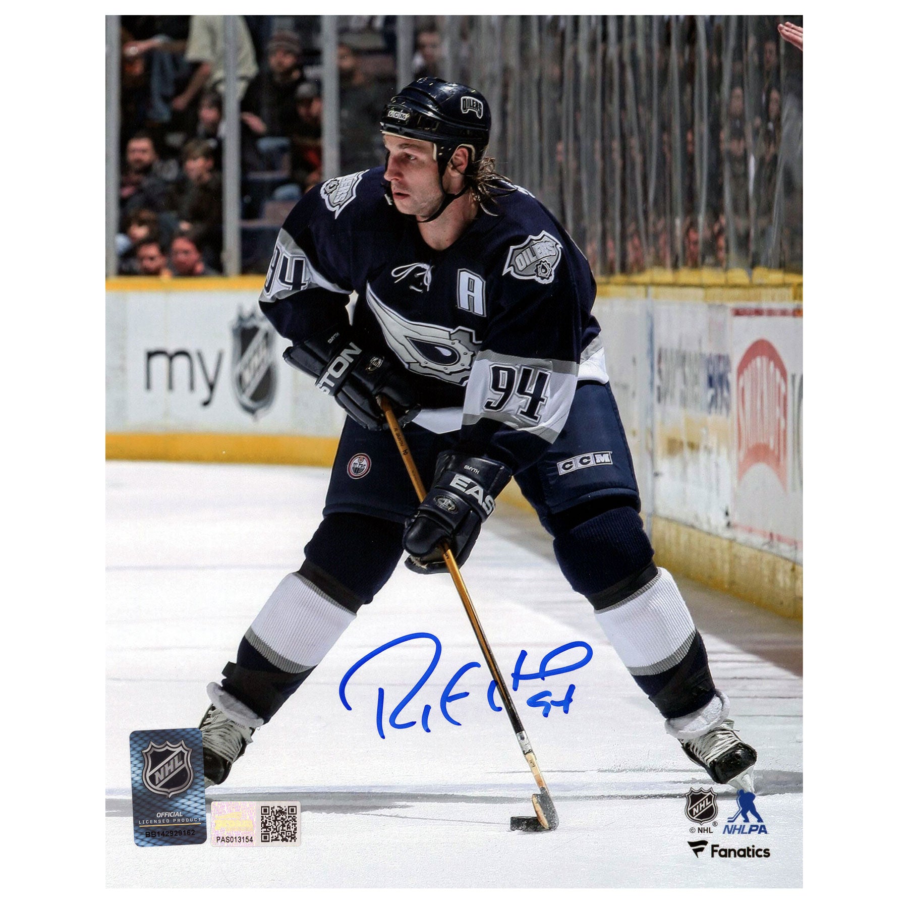 Ryan Smyth Edmonton Oilers Signed McFarlane Action 8x10 Photo Pro ryan-smyth-edmonton-oilers-signed-mcfarlane-action-8x10-photo-pro