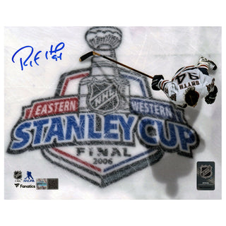 Ryan Smyth Edmonton Oilers Signed - 2006 Finals Overhead - 8x10 Photo