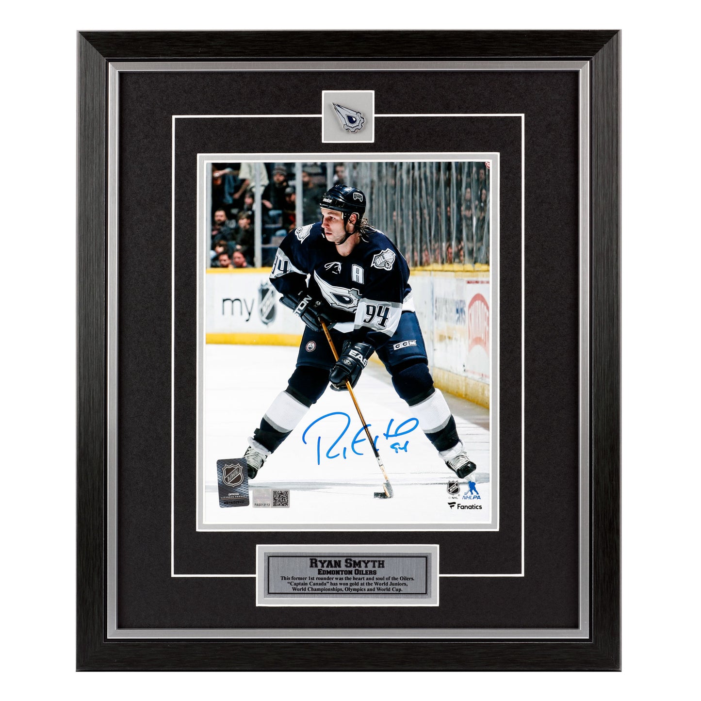 Ryan Smyth Edmonton Oilers Signed - McFarlane Action - 8x10 Photo