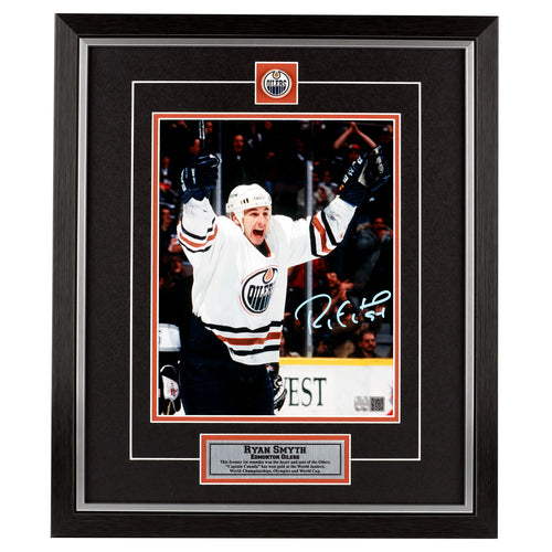 Ryan Smyth Edmonton Oilers Autographed "White Celebration" 8x10 Photo