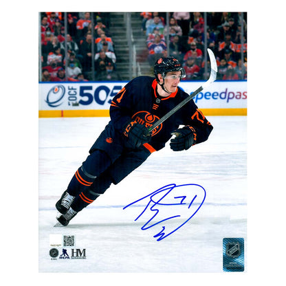 Ryan McLeod Edmonton Oilers Signed "Navy Action" 8x10 Photo