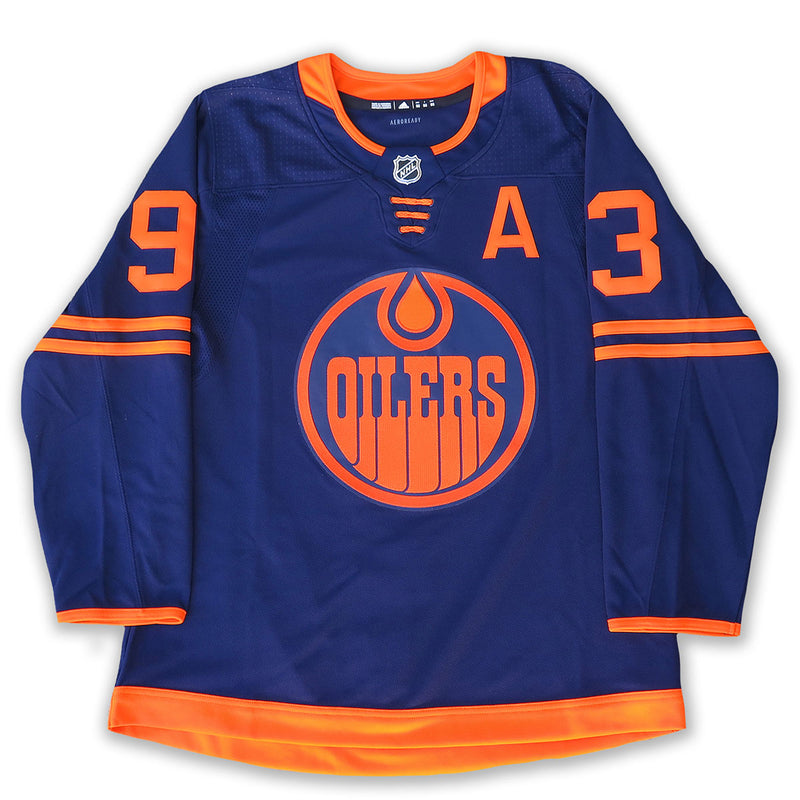 Ryan Nugent-Hopkins Edmonton Oilers Autographed adidas Navy Alternate Pro Jersey