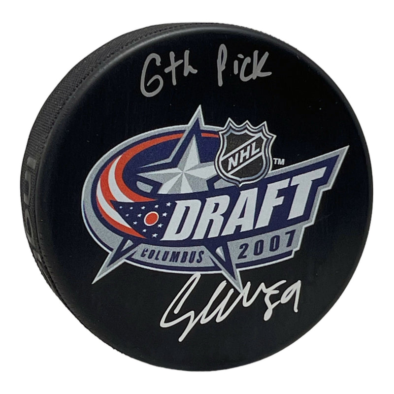 Sam Gagner Edmonton Oilers Signed / Inscribed 2007 Columbus Draft Puck