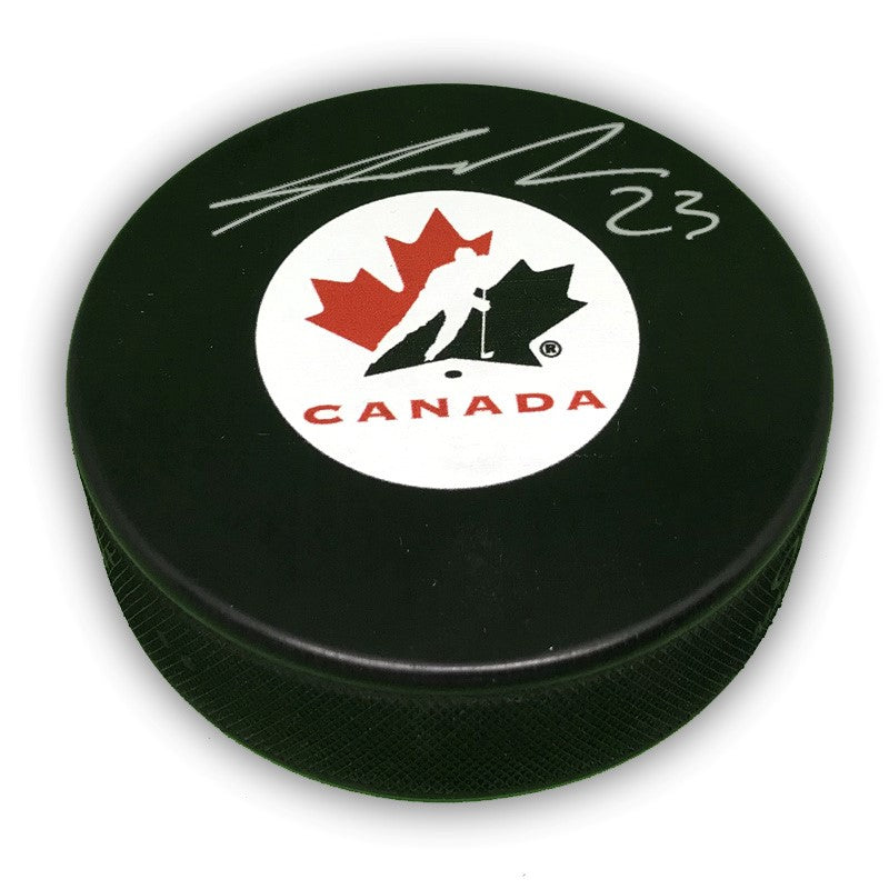 Sean Monahan Team Canada Autographed Puck