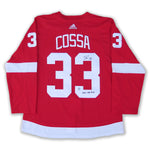 Sebastian Cossa Detroit Red Wings Autographed Red Home adidas Pro Jersey Inscribed