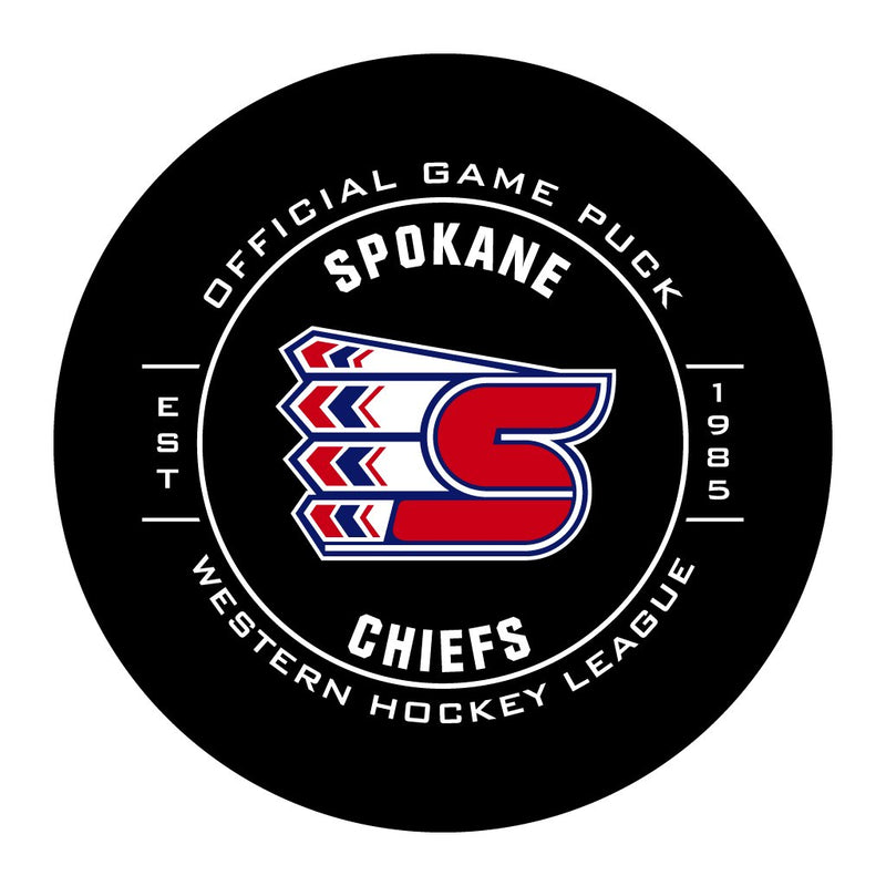 Spokane Chiefs Official WHL Game Puck