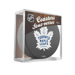 Toronto Maple Leafs Puck Coaster Set