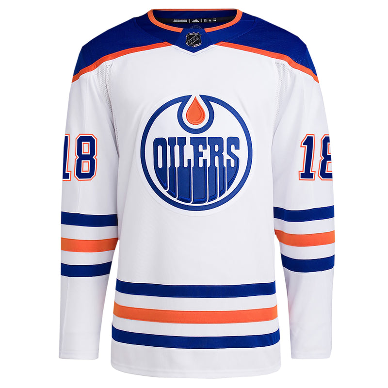 Zach Hyman Hebrew Letters Edmonton Oilers NHL Authentic Pro Road Jersey with On Ice Cresting