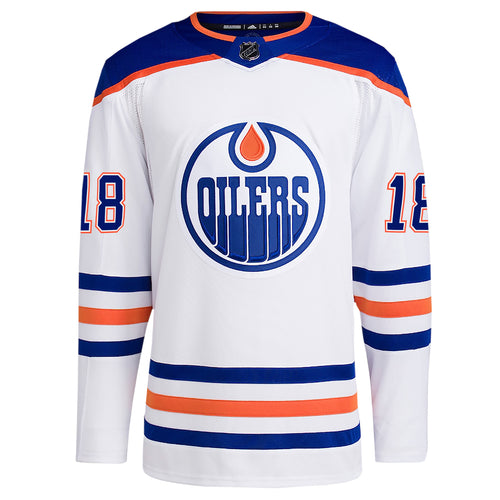 Zach Hyman Edmonton Oilers NHL Authentic Pro Road Jersey with On Ice Cresting