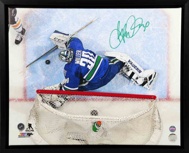 Ryan Miller Vancouver Canucks Autographed 16x20 Canvas Frame