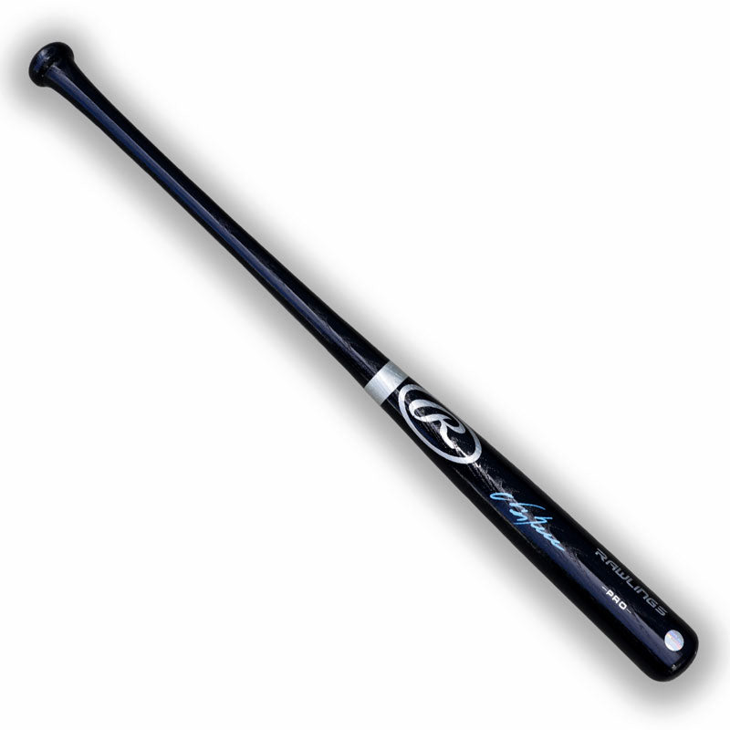 Black Rawlings big stick bat with autograph from Toronto Blue Jays player George Bell 