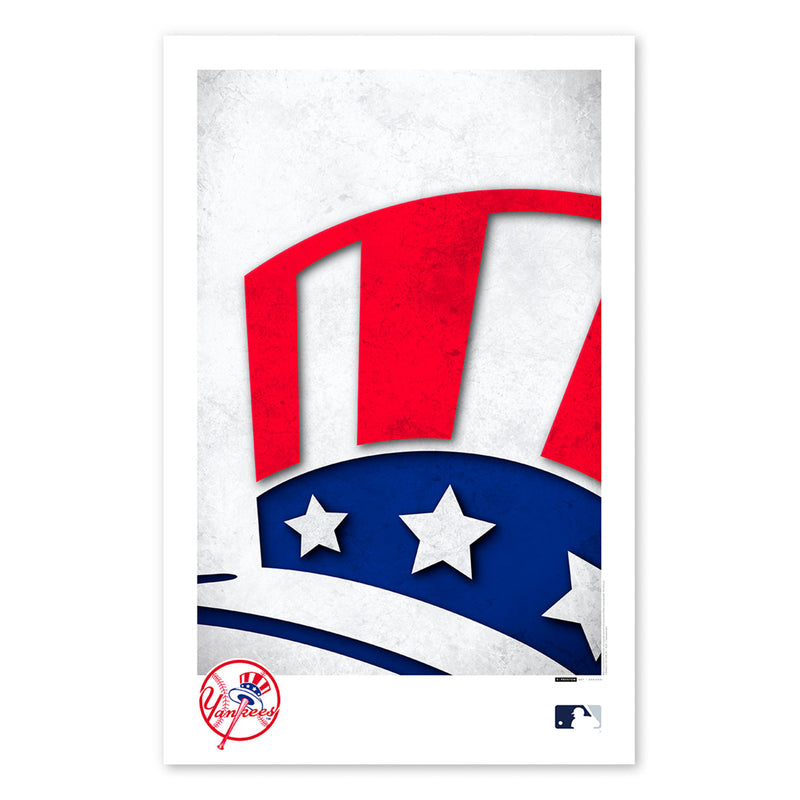 Poster print from artist S. Preston's collection of minimalist sports logos, this print features the New York Yankees