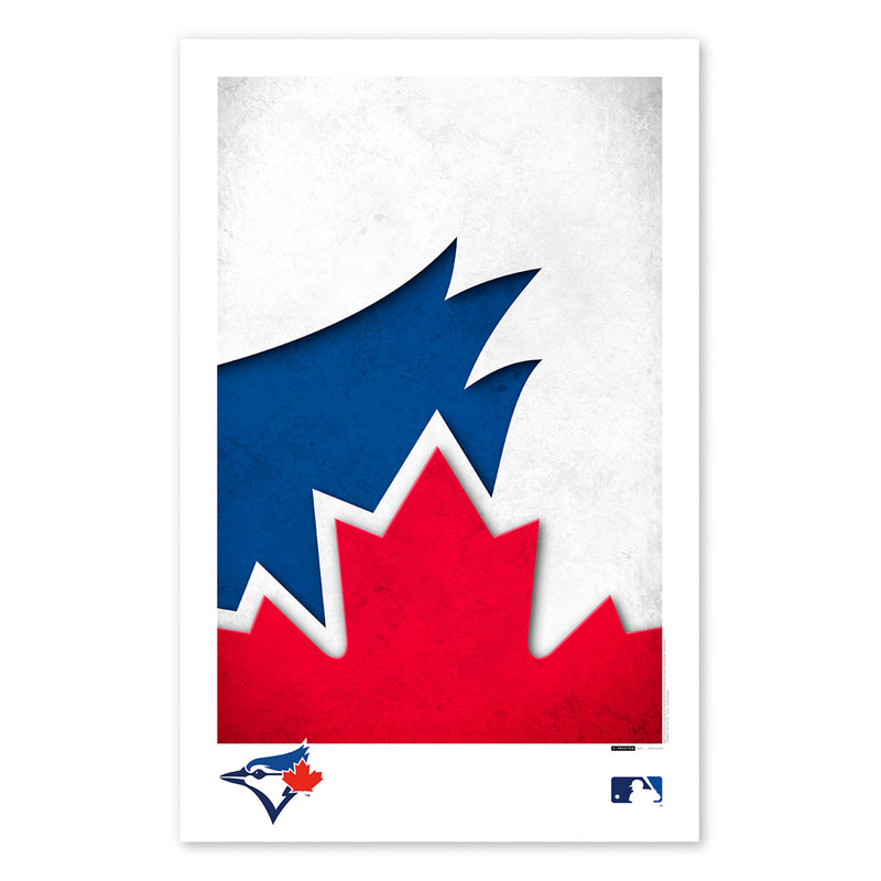 Poster print from artist S. Preston's collection of minimalist sports logos, this print features the Toronto Blue Jays'