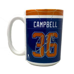 Jack Campbell Edmonton Oilers 15 oz Home Jersey Mug