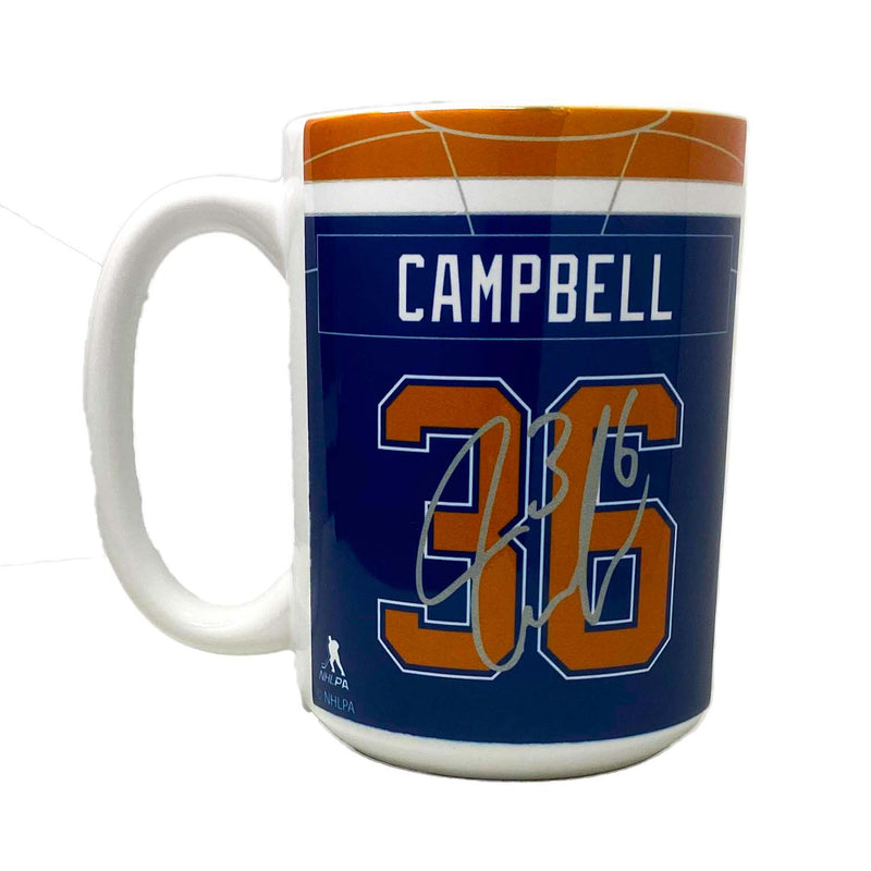 Jack Campbell Edmonton Oilers 15 oz Home Jersey Mug