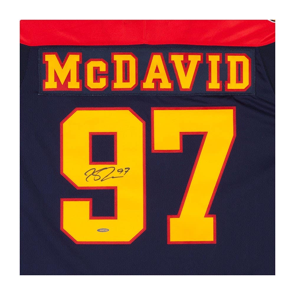 Connor McDavid Erie Otters Autographed Blue Authentic CCM Jersey