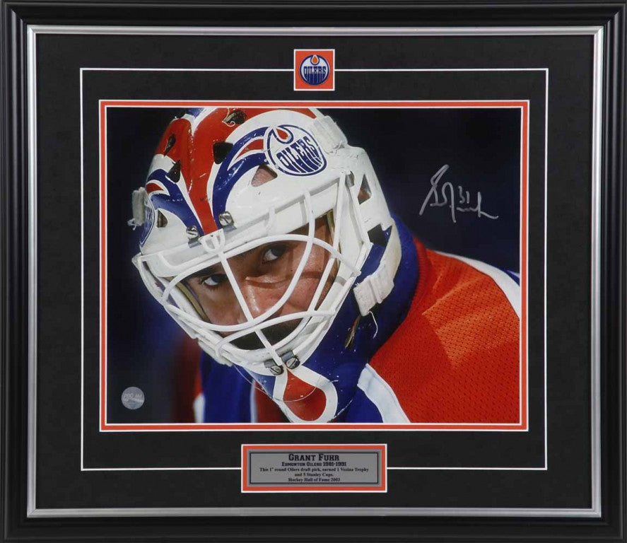 Grant Fuhr Edmonton Oilers Autographed Face-off Pose 8x10 Photo – Hockey  Heroes Memorabilia