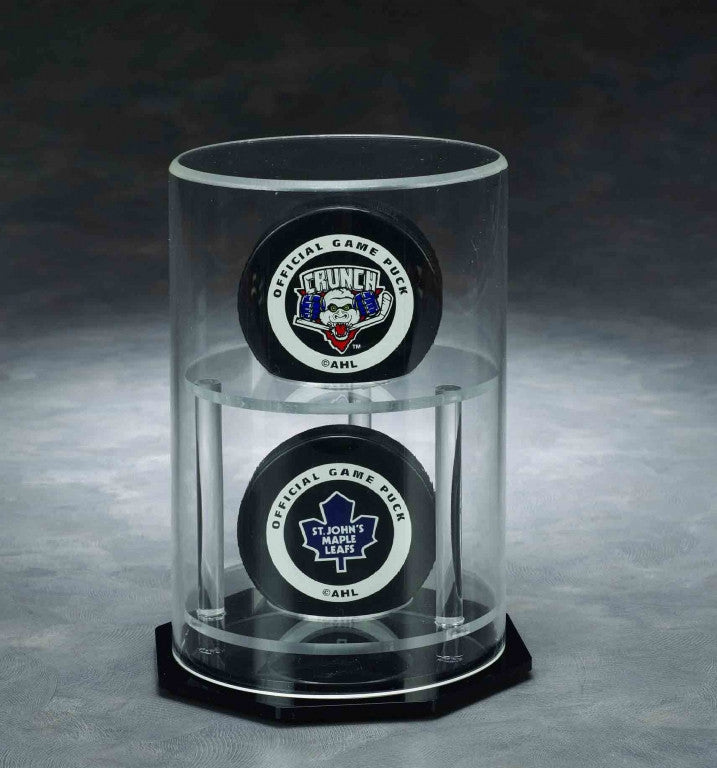 Round Double Puck / Baseball Acrylic Display Case