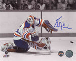 Grant Fuhr Signed Edmonton Oilers 8x10 Photo Big Save Colour Iso