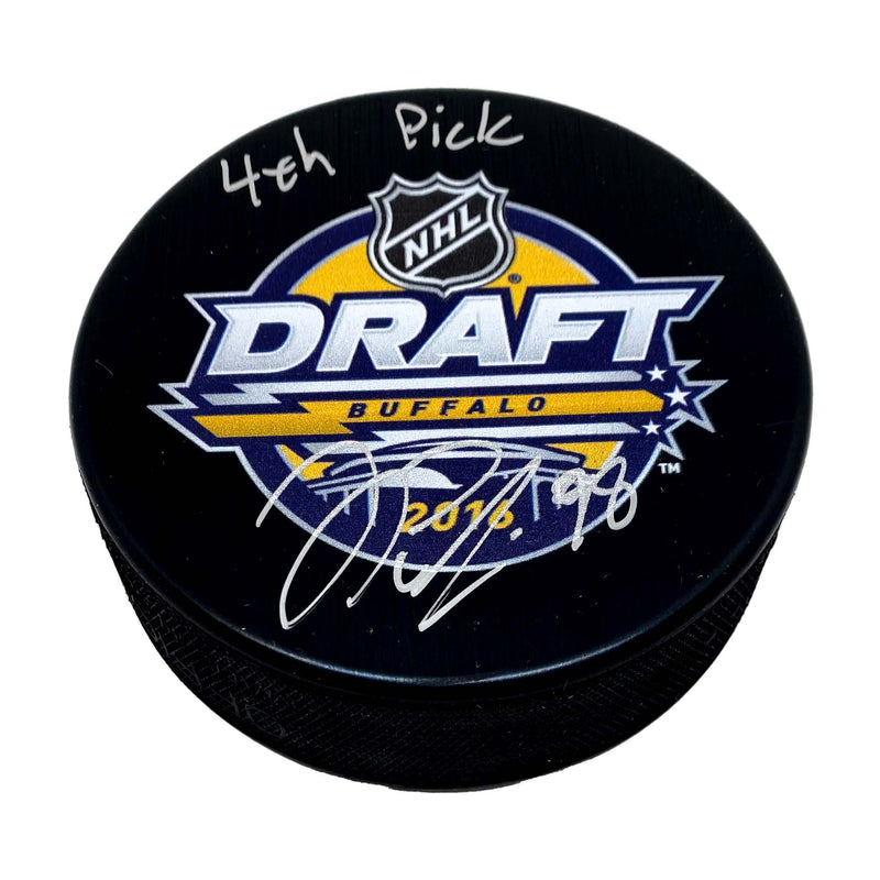 Jesse Puljujarvi Edmonton Oilers 2016 Buffalo Draft Puck Signed with Inscription