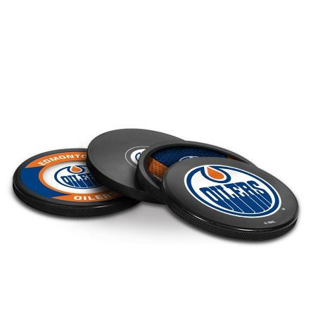 Edmonton Oilers Puck Coaster Set